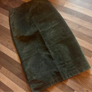 Cute Vintage Leather Maxi Skirt